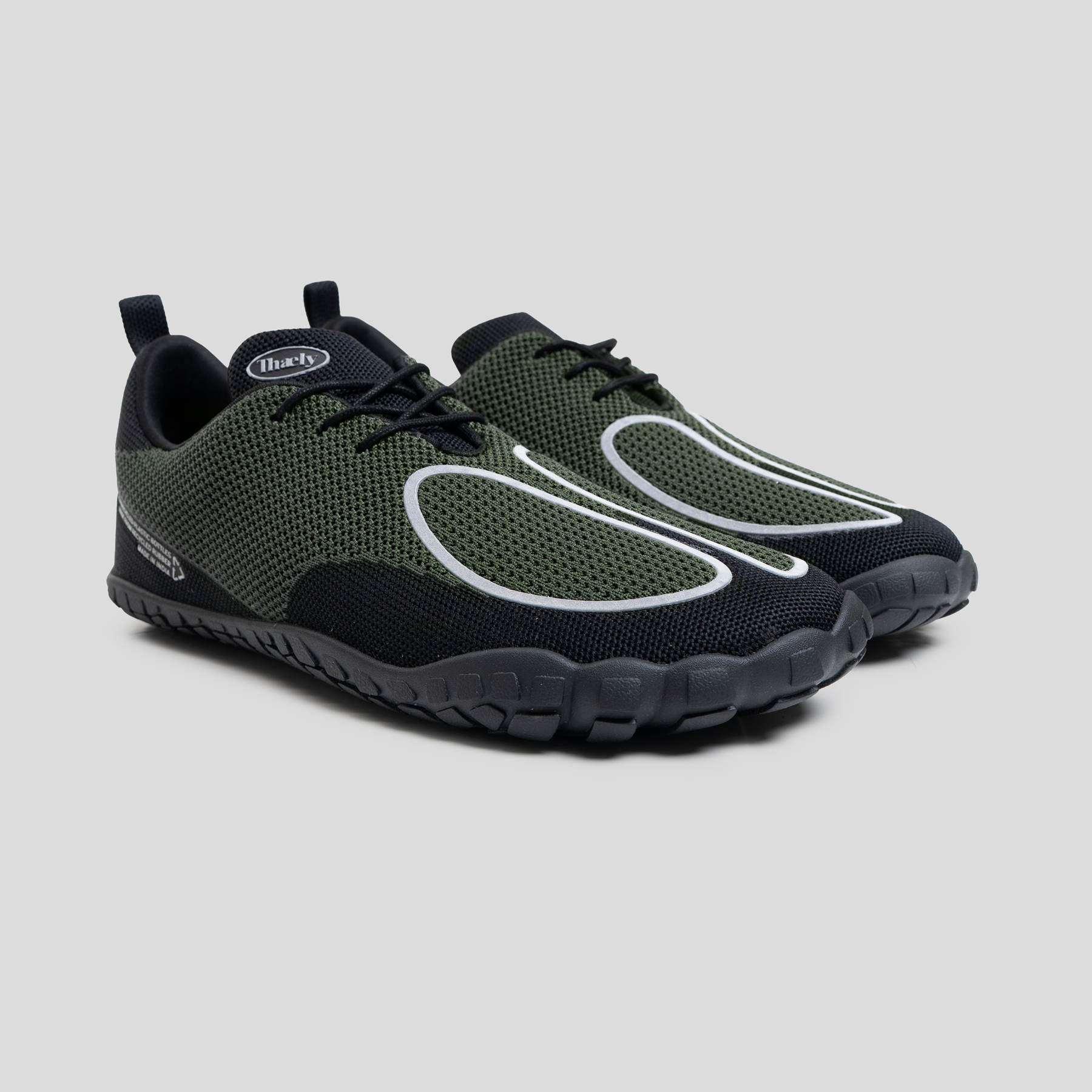 Tech Tabi Olive Green – Minimal Sustainable Barefoot Sneakers
