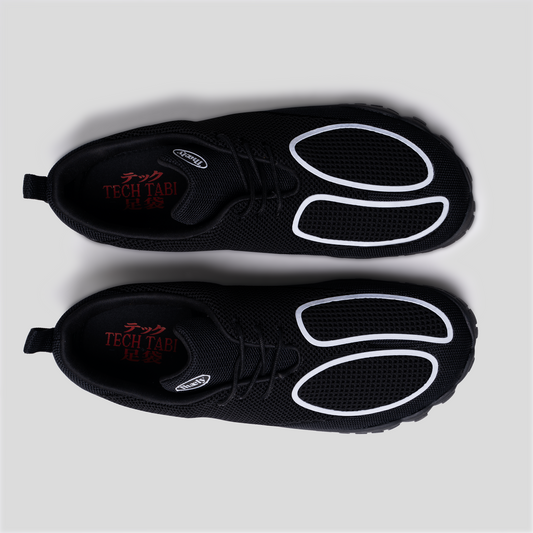 Tech Tabi Obsidian Black | Barefoot Running Shoes