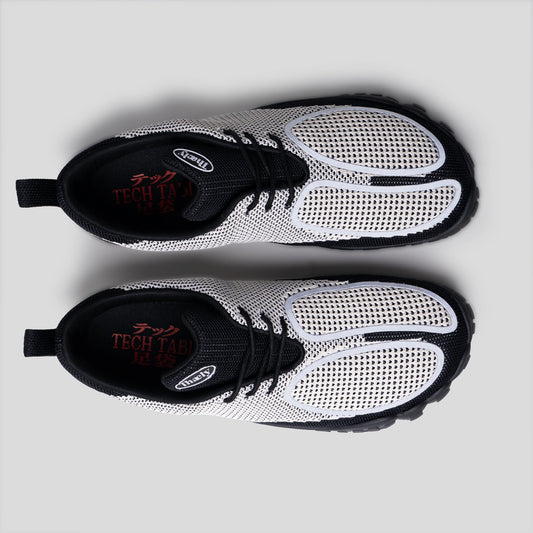 Tech Tabi Magnesium White | Barefoot Running Shoes